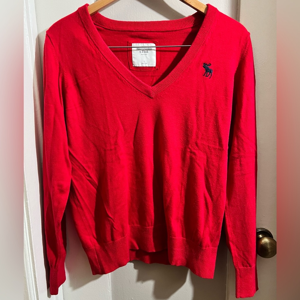Abercrombie & Fitch V neck sweater Large